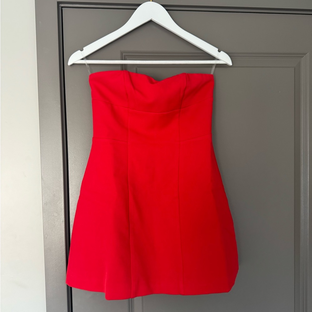 Showpo Vibrant Red Strapless Dress